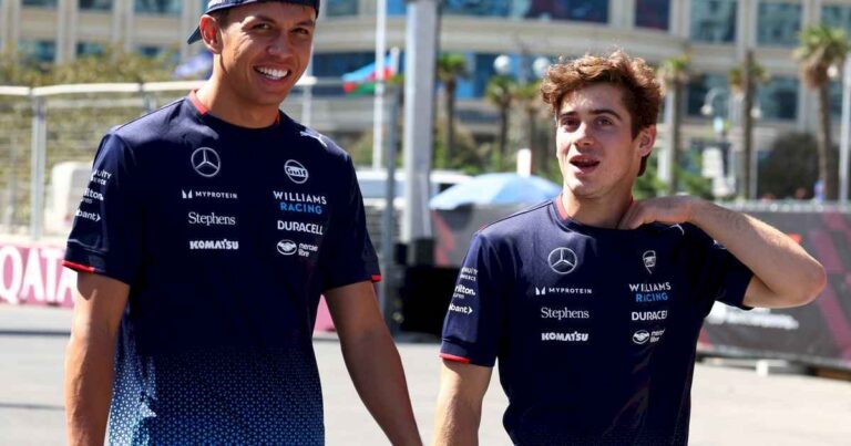 franco-colapinto-recibio-un-enorme-elogio-de-alex-albon,-su-companero-en-williams,-en-la-previa-del-gp-de-estados-unidos-de-formula-1