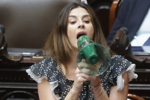 Diputados: el reproche que Pagano le hizo a Menem en plena sesión y que incluyó hasta un megáfono