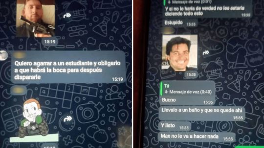 Los aterradores chats de los alumnos que «planeaban una masacre» en una escuela de Escobar