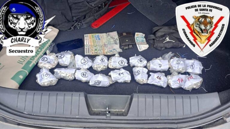Zona sudoeste: detuvieron a un hombre con casi 2.000 bochas de cocaína