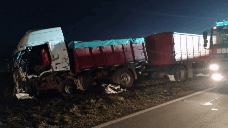 Choque fatal entre un camión y un furgón en la ruta 90, cerca de Alcorta
