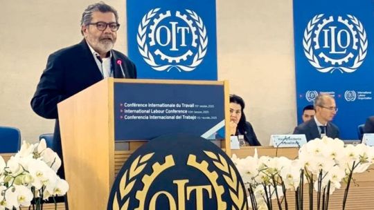 La CGT también endurece su posición en el exterior: Martínez criticó al Gobierno en la OIT