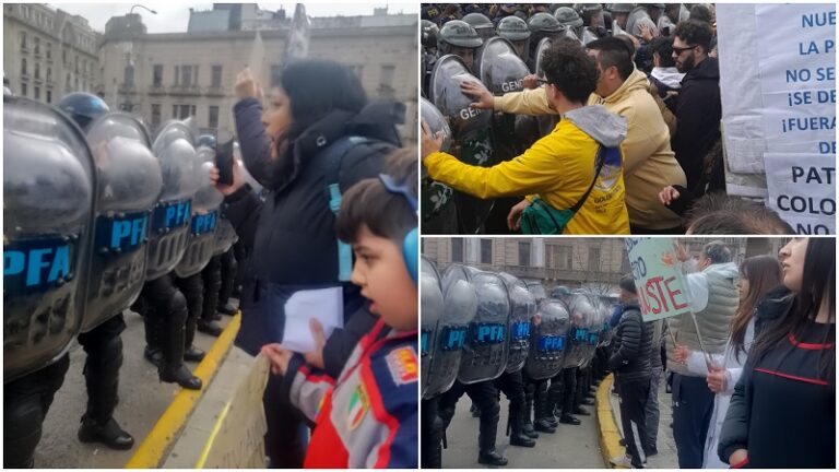 Represión y ajuste: Gendarmería empuja y agrede a personas con discapacidad en el Congreso