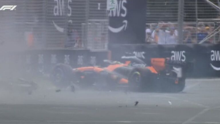 En vivo: el GP de Australia no empezó y Oscar Piastri se pegó una gran piña