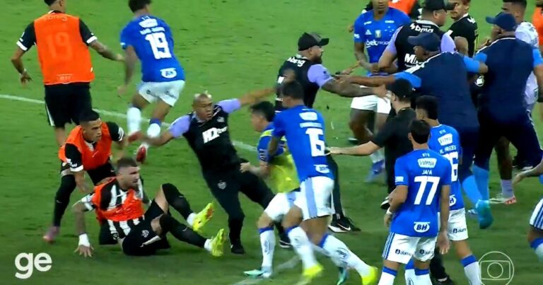 Video: piñas, corridas y Cruzeiro campeón ante el Atlético de Domínguez