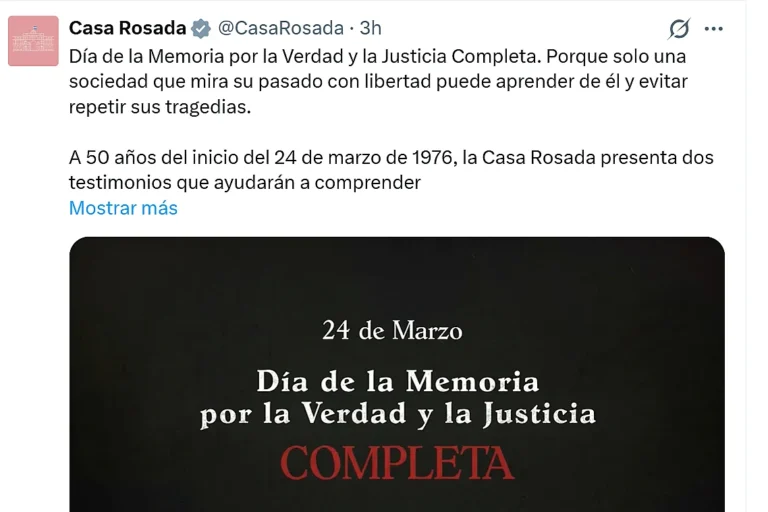 El Gobierno, en medio de los escándalos de corrupción y la economía en rojo, volvió a provocar el 24 de marzo con video negacionista